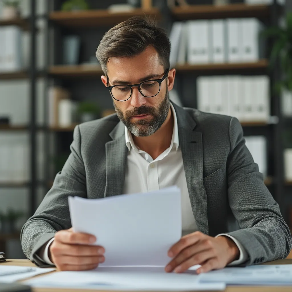 Marc L. consultant les chiffres de sa PME